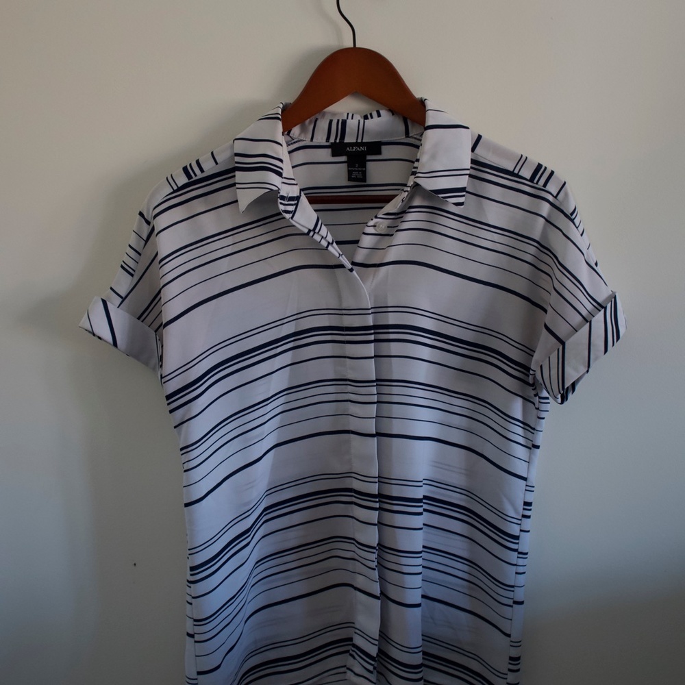 Alfani Striped Chiffon Blouse. Size 2.